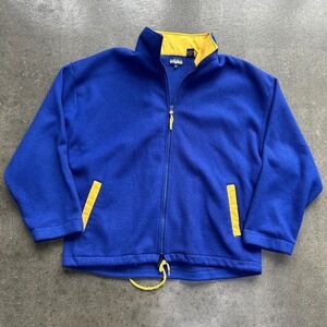Vintage Triples Blue Size Large Fleece Full Zip Jacket